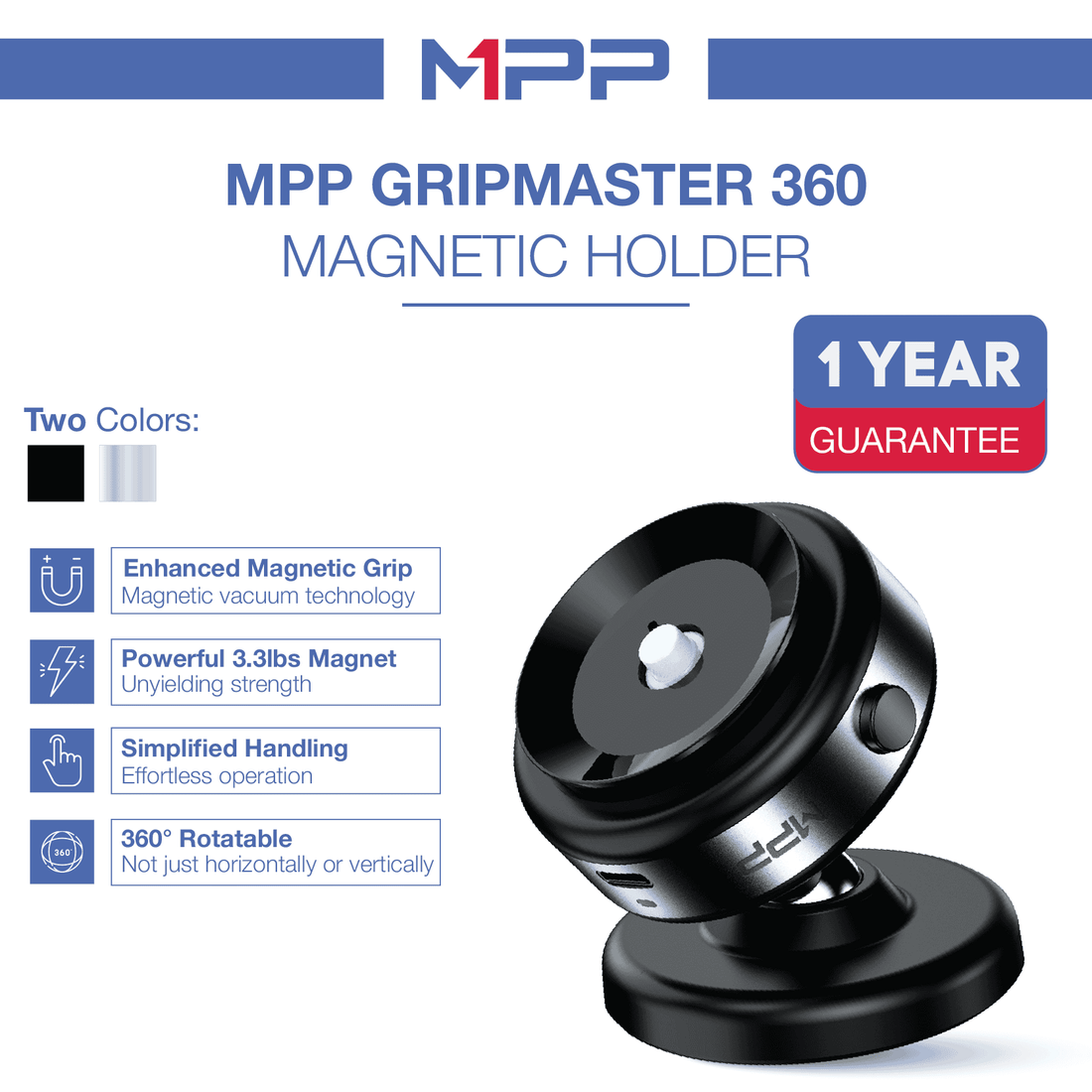 MPP® GripMaster Pro 360 Magnetic Holder New 2024 MPP002